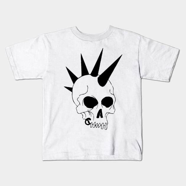 Spiked Skull Swagger Kids T-Shirt by Salaar Design Hub